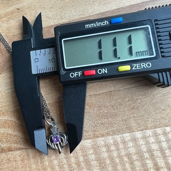 Toucan of Scotland Silver Celtic Thistle February Birthstone Pendant Necklace - Picture 7 of 8